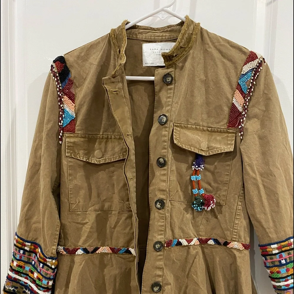 Brown embroidered jacket - Picture 2 of 6
